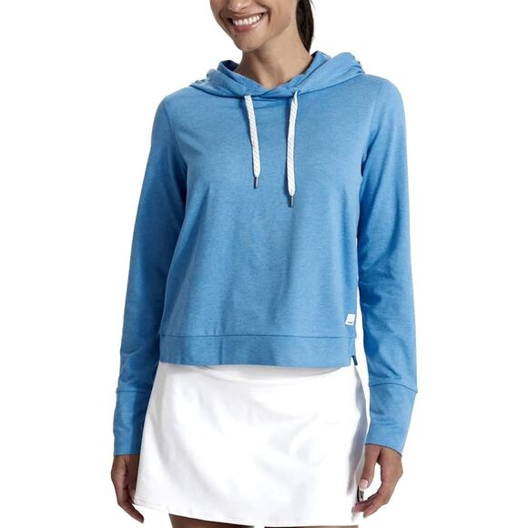 Vuori Tops - Vuori Women's Halo Essential Pullover Hoodie Medium Blue Lightweight Casual Yoga